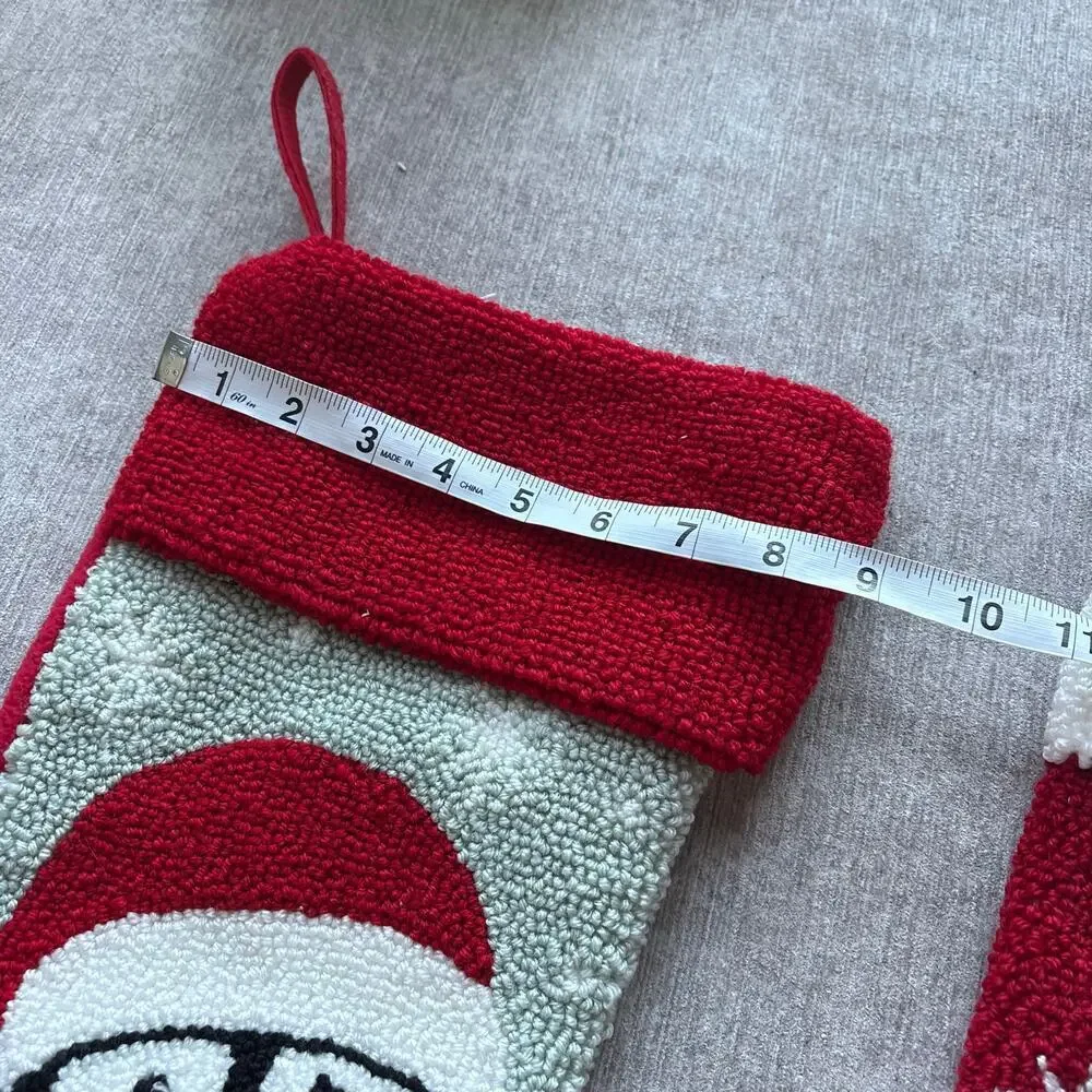 2x Ornate Embroidered Christmas Stockings Set